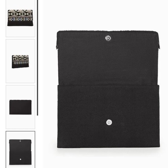 STELLA & DOT TAJ CLUTCH- BLACK/ MULTI EMBROIDERY BAG- NWT - Picture 6 of 6